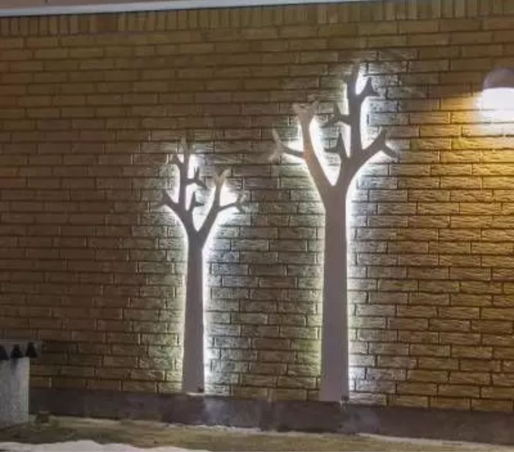 Drzewka 2x zewnetrzne dekoracje, lampy ogrodowe lub wewnetrzne