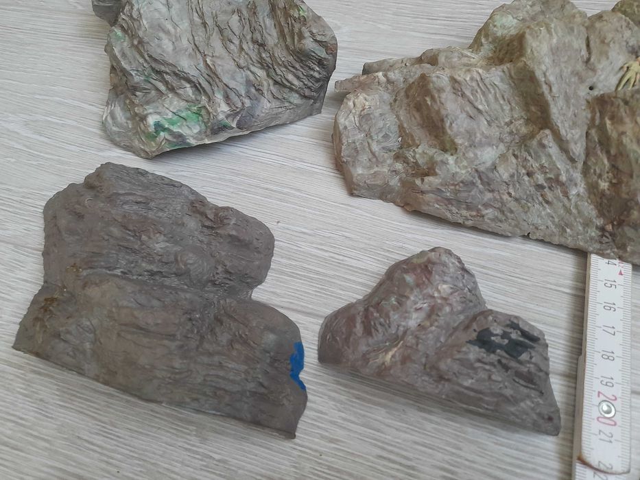 Zestaw 7 x skały skała skalne ściany góry makieta kolejowa diorama H0