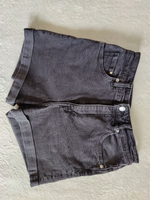Szorty jeansowe H&M 36 S mom shorts ultra high waist  wysoki stan