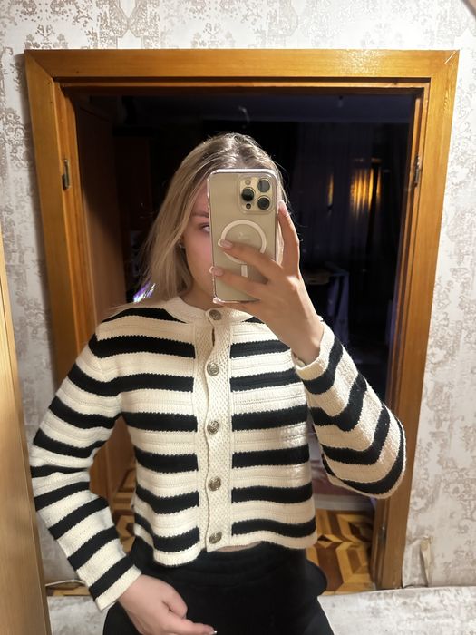 Кардиган чорно-білий