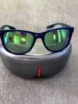 Prada Sport okulary słoneczne lustrzane niebieskie