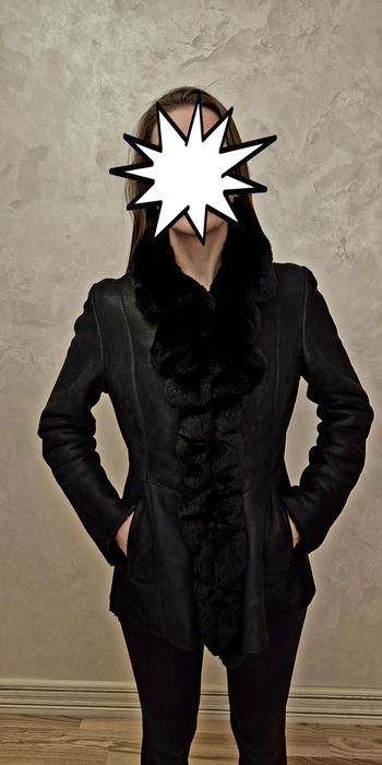 Дублянка італія зима шкіра хутро шиншила 38 М