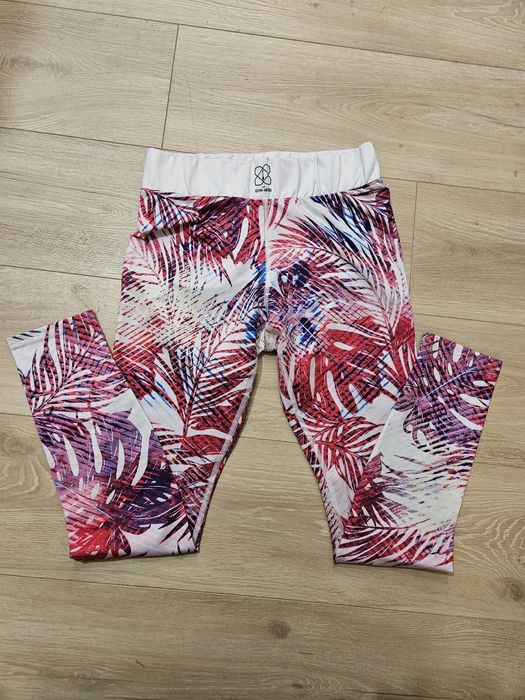 Legginsy Gym Hero w różowe wzory rozmiar M, stan idealny