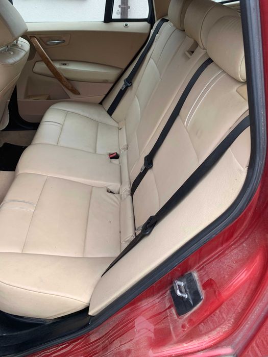 Bmw x3 e83 skóra krem komplet foteli boczki Europa przed lift lędźwie
