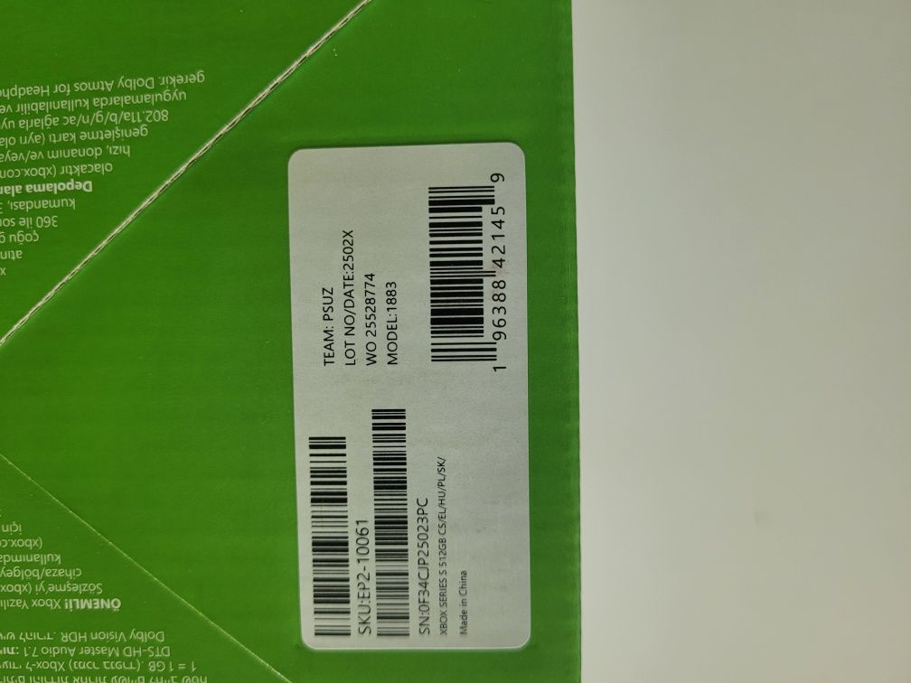 Konsola XBOX series S 512GB SSD nowy