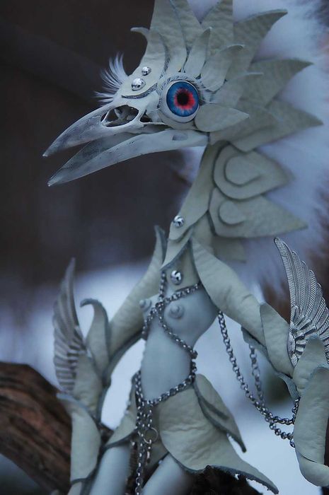 Кукла ооак, авторська лялька ооак, голова птаха