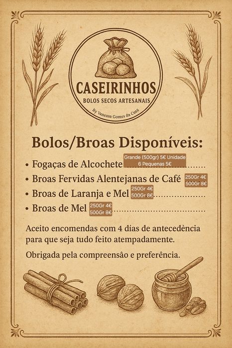 CASEIRINHOS-Bolos Secos Artesanais