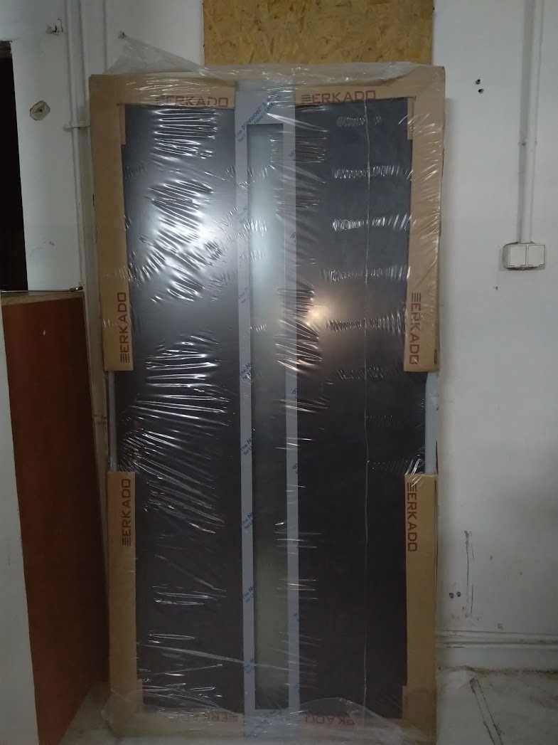 drzwi wejściowe stalowe ERKADO Antracyt gładki 90 P