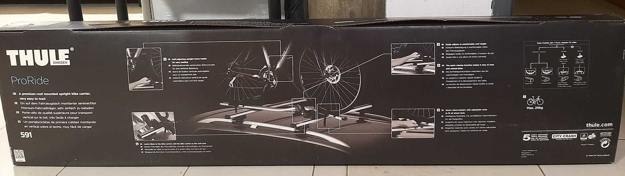 Kit fixação de bicicleta tejadilho - NOVO - Modelo: Thule ProRide 591