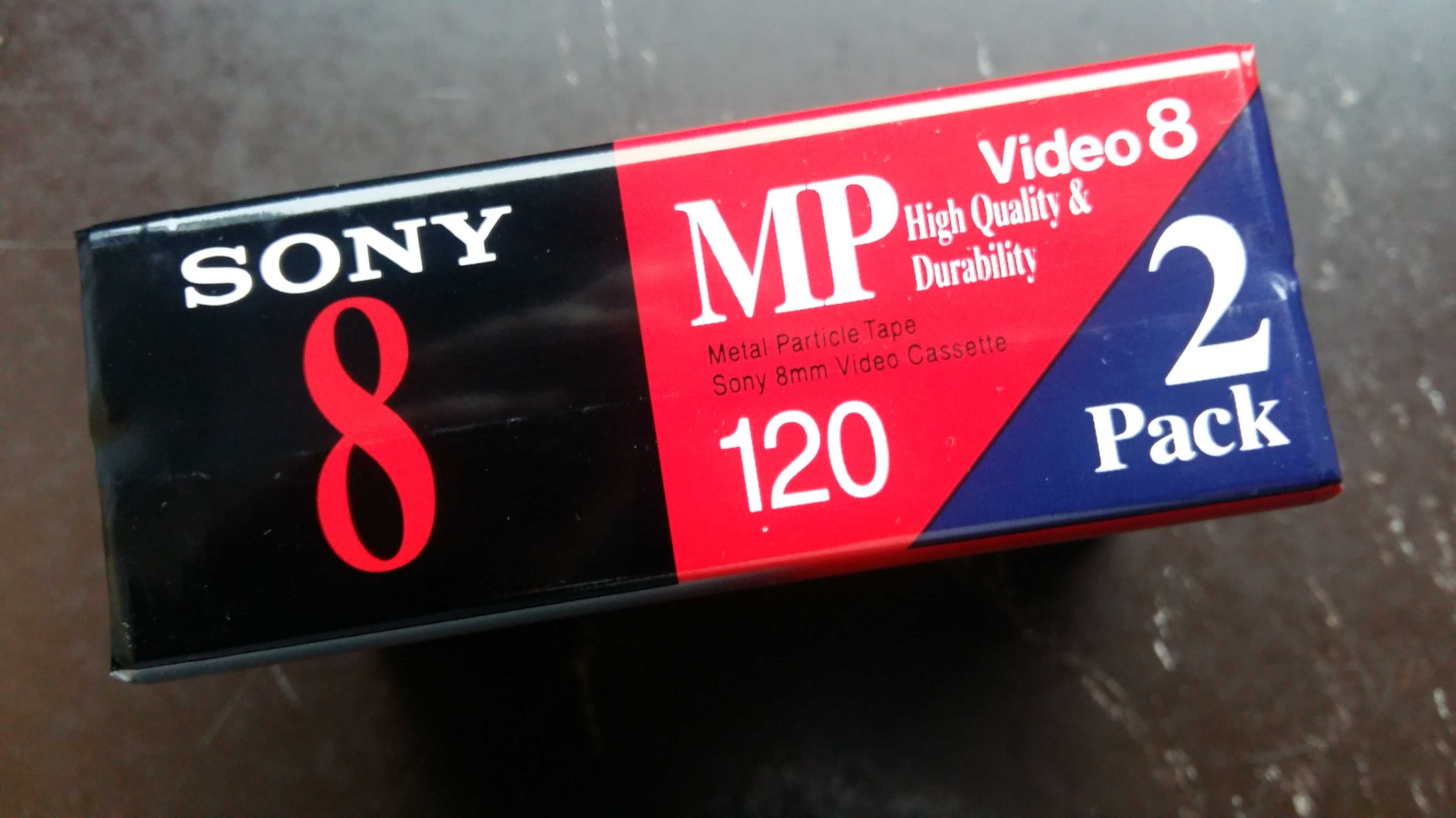 Kaseta video Sony 8MP 120 2-Pak Nowe- Folia, prod. Japonia