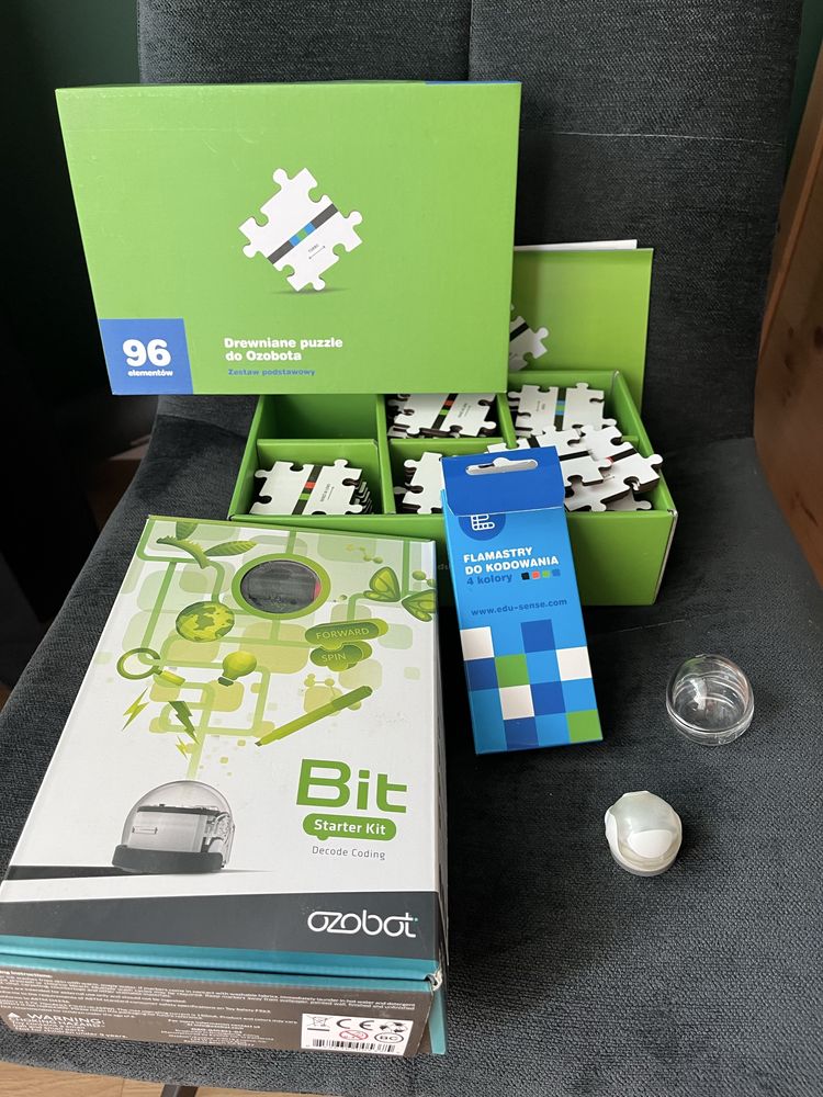 Zestaw ozobot bit starter kit + drewniane puzzle