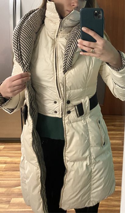 Пуховик с жилеткой и поясом