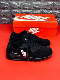 Мужские кроссовки Nike Air Max 90 Black кожаные Найк Аир Макс 90