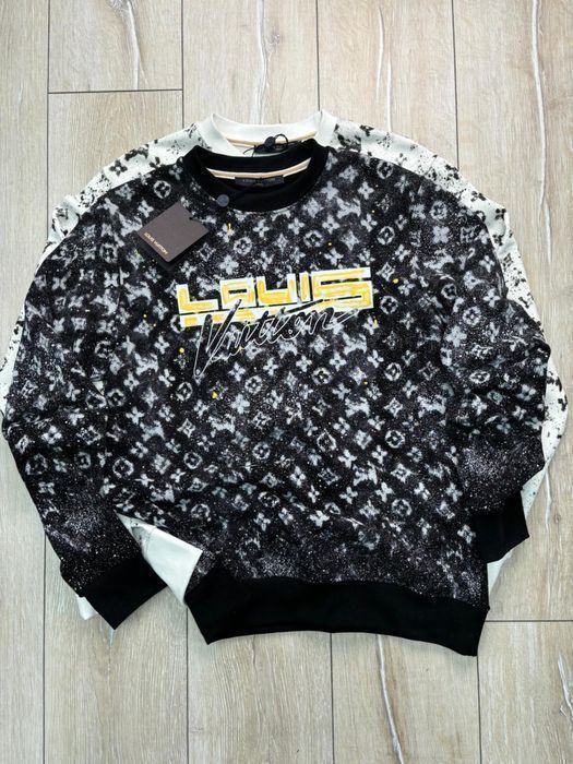 Кофта Louis Vuitton мужская, свитшот, реглан батник мужской трехнитка