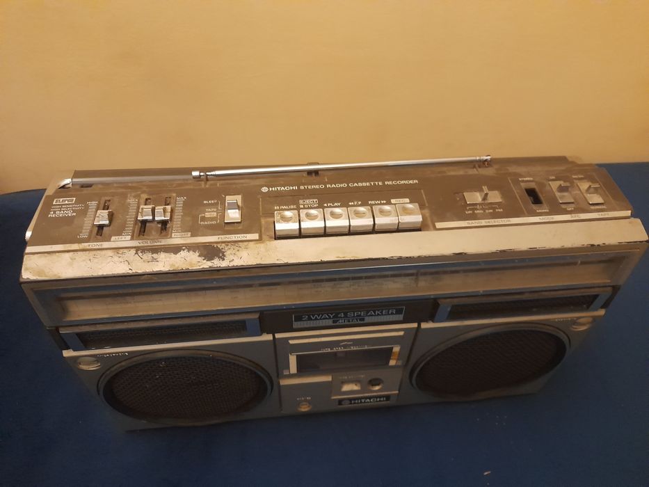 Boombox HITACHI lata 80, sprawny, na części