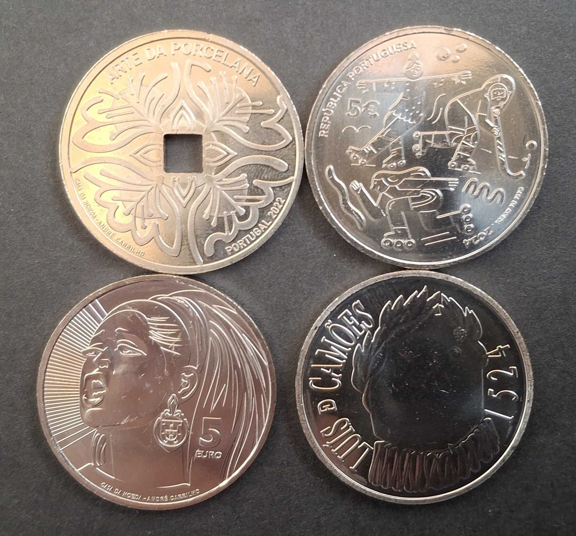 Portugal - Lote de 4 moedas de 5€