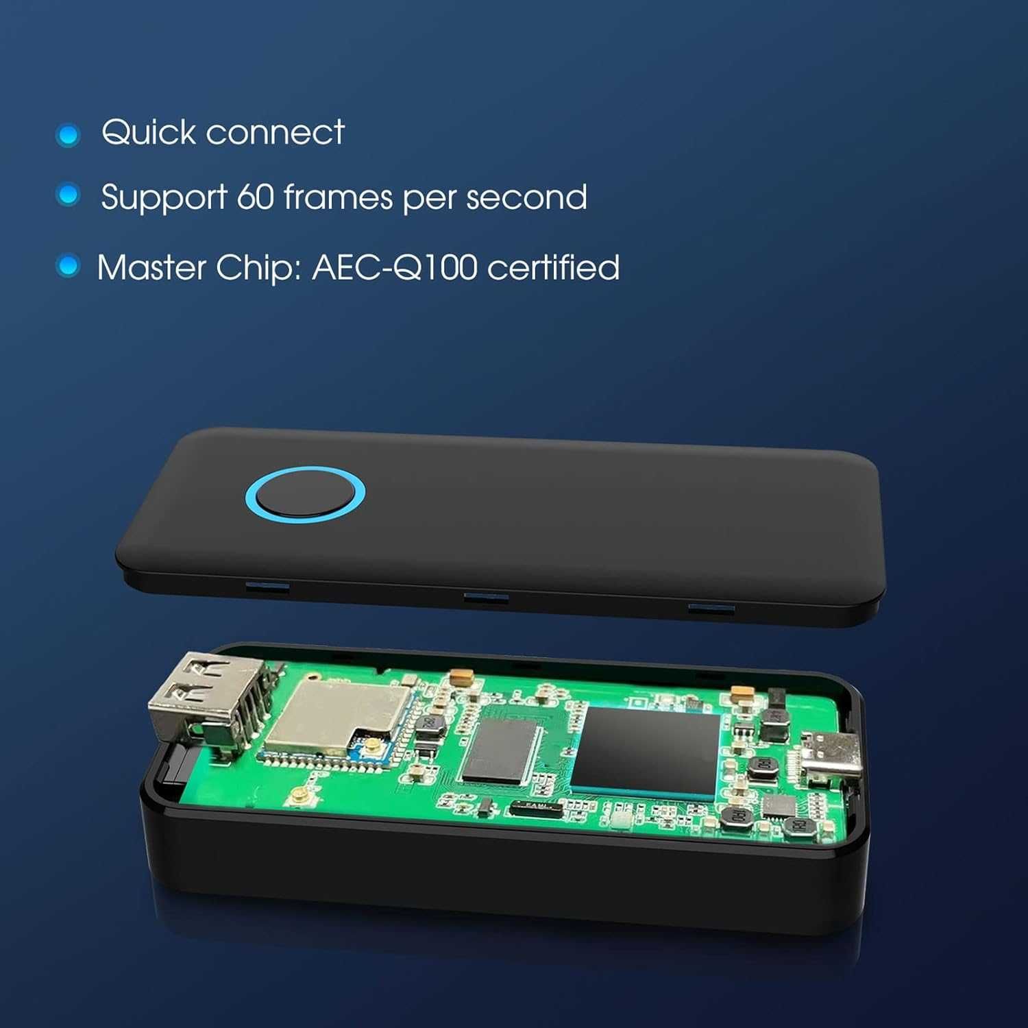Adapter do CarPlay bezprzewodowy 3 w 1 stabilne połączenie kompaktowy