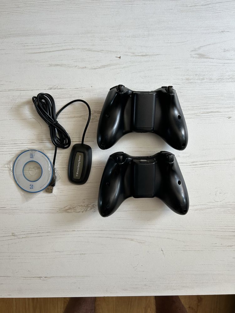 2x Gamepad Xbox 360 + Adapter USB do PC kompatybilny z Windows 7 8 10