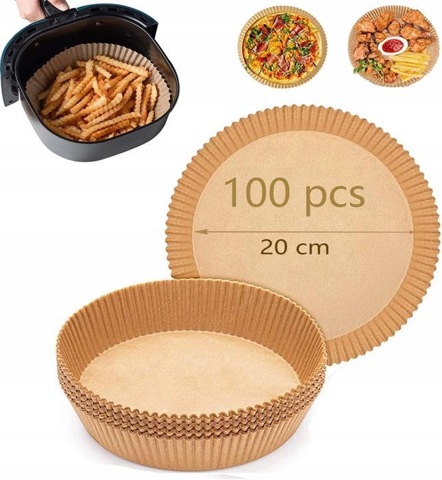 Papier pieczenia wkład frytkownicy powietrznej AIR FRYER 20cm 100szt