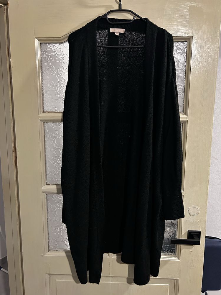 Czarny sweter kardigan plus size H&M
