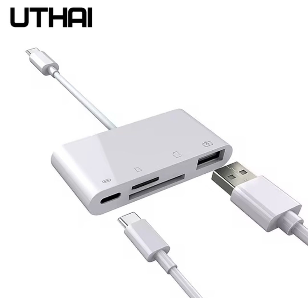 UTHAI C05 type-c Multi Adapter do ładowania PD złącze USB czytnik kart