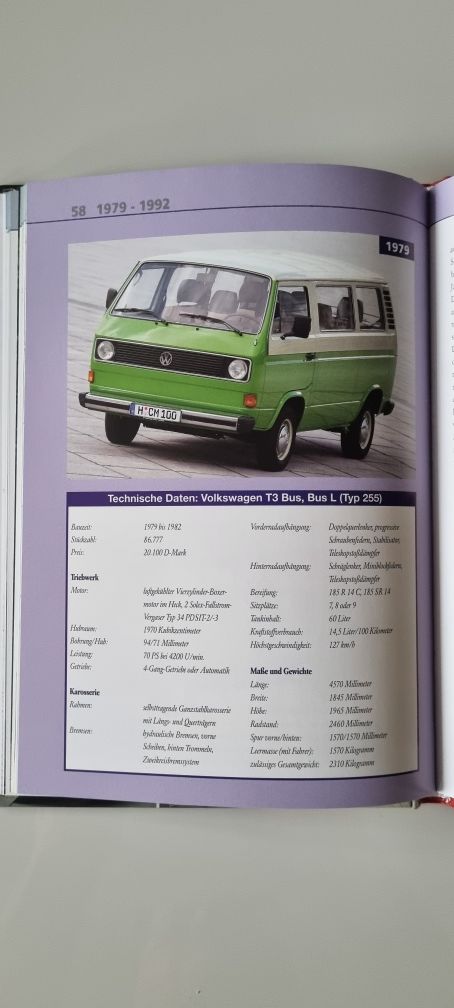 VW Bulli od 1947 do 2015 T1, T2, T3, T4, T5, T6 na innej Audi, BMW.