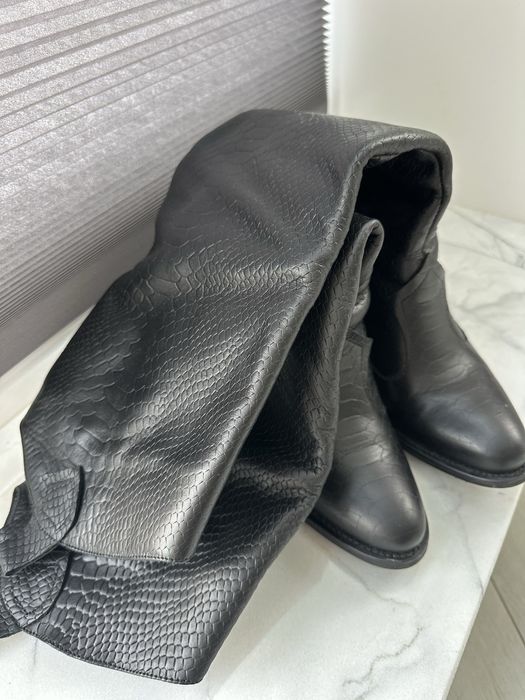 Чоботи козаки шкіряні, легке утеплення