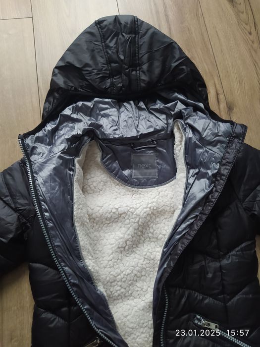 Kurtka dziewczęca czarna Next rozm. 122cm
