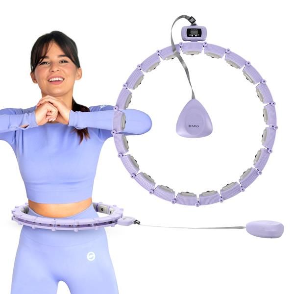 hhm14 hula hop violet z magnesami i obciążnikiem + licznik hms