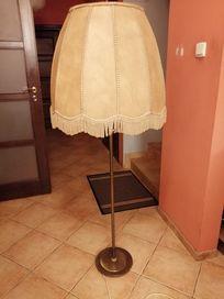 Lampa duża, stojąca, mosiężna. Vintage