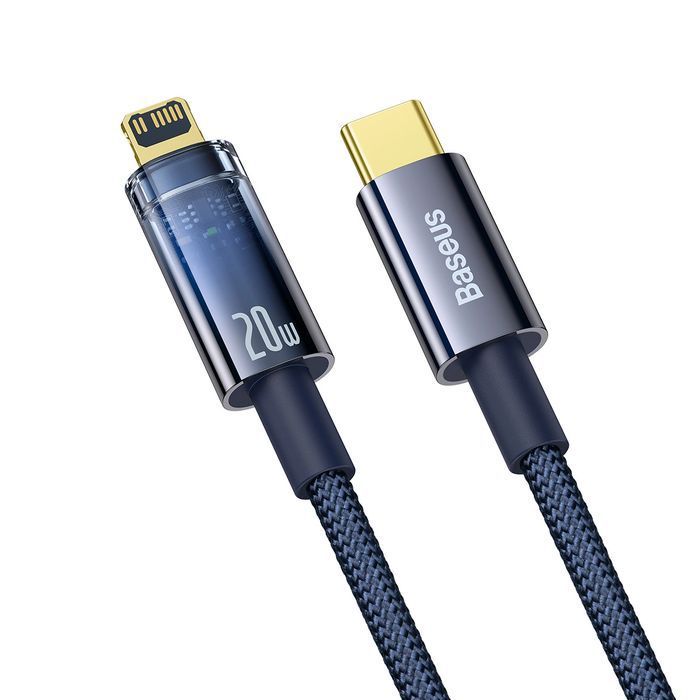 Baseus kabel przewód USB Typ C - Lightning 20W 1m niebieski