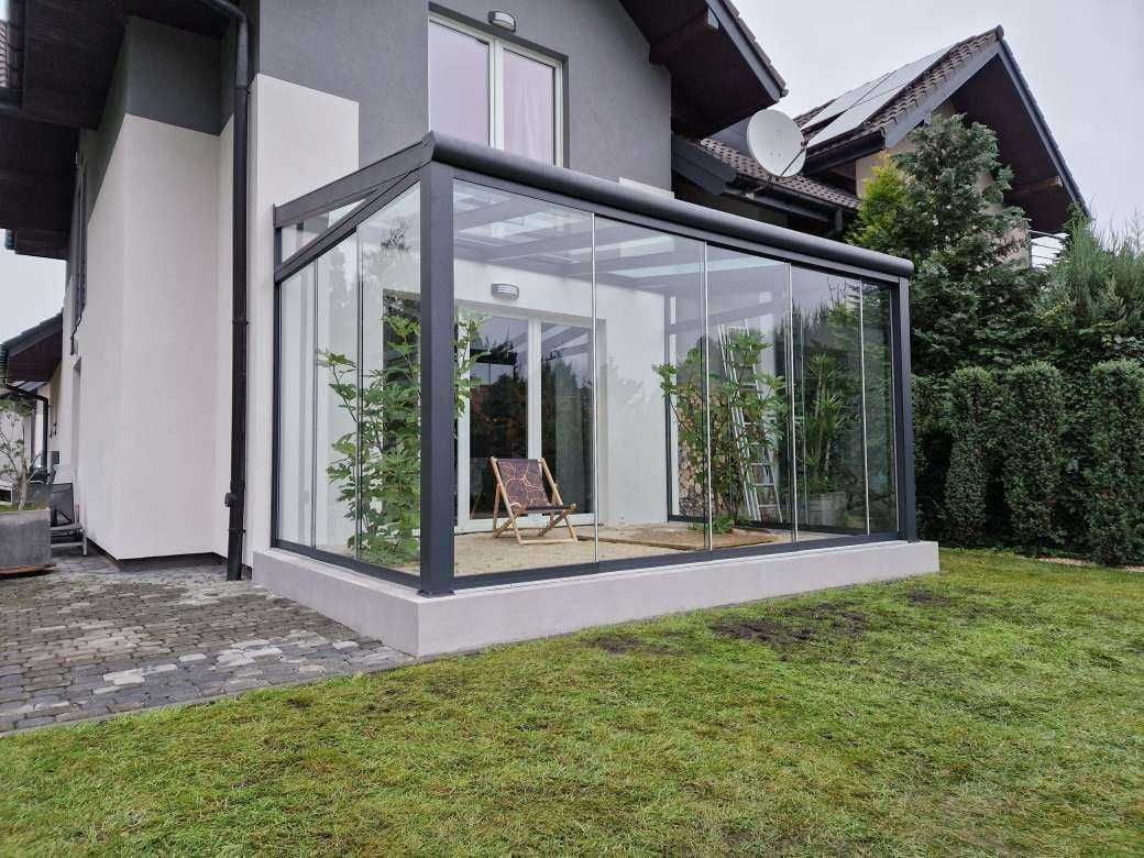 Zadaszenie tarasu, pergola, ogród zimowy, szklany, patio, oranżeria