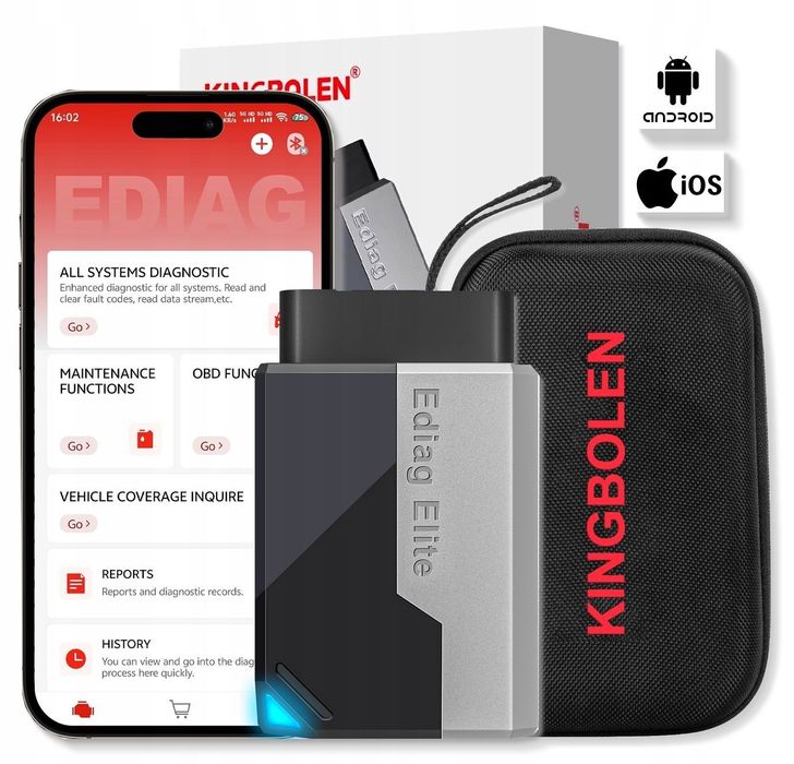 KINGBOLEN  EDIAG ELITE INTERFEJS SKANER DIAGNOSTYCZNY DOŻYWOTNIA AKTUALIZACJA