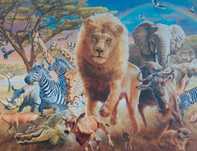 Corner Piece Puzzles puzzle 500 elementów zwierzęta safari