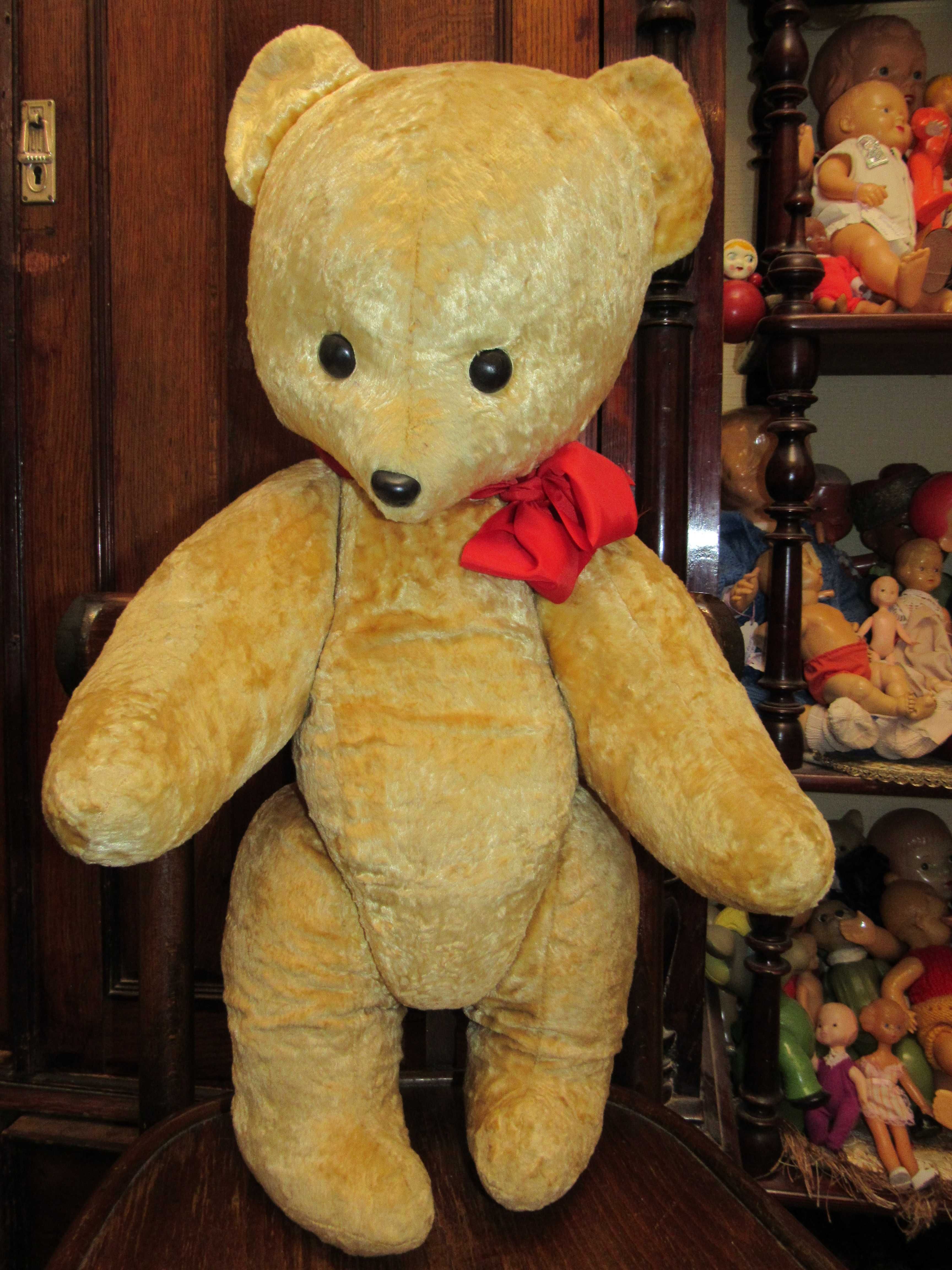 Медведь старинный  плюшевый, мишка СССР опилки, большой 70 см