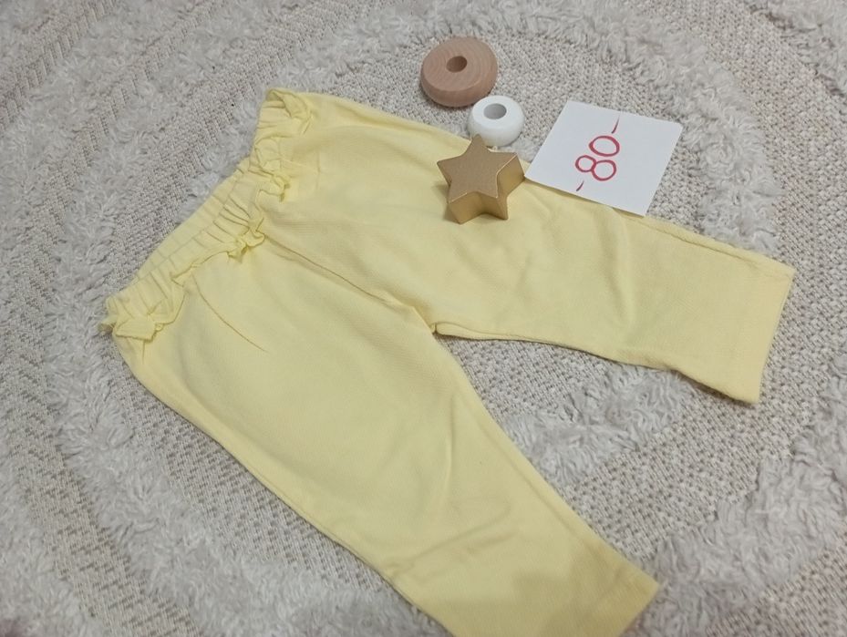 Spodnie żółte dziewczynka ZARA r.80