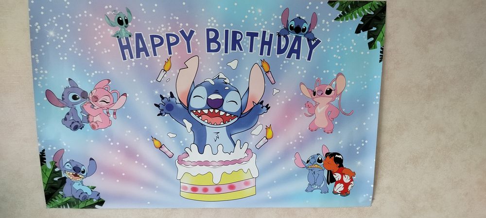 Стіч,стич банер,плакат шарики,гірлянда