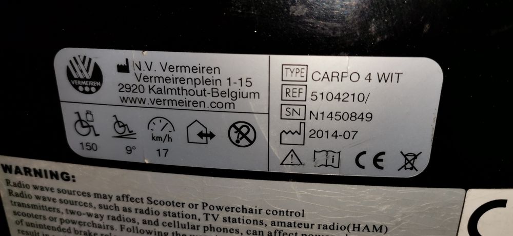Електро скутер для людей з обмеженими можливостями Vermeiren Carpo 4