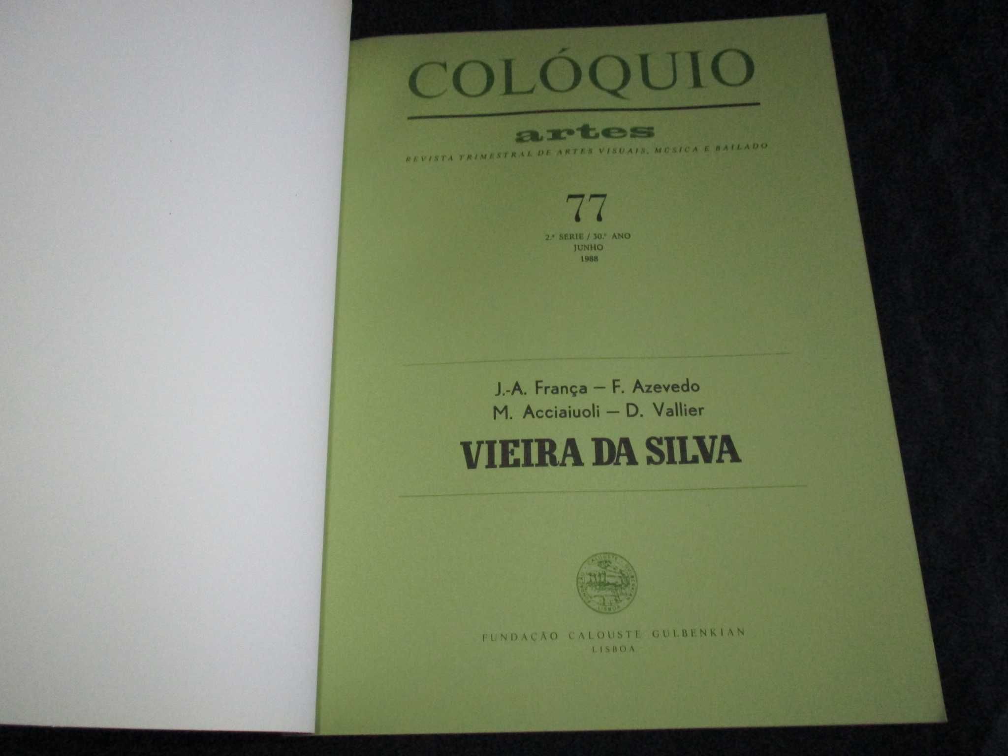 Livro Revista Colóquio Artes Visuais Música e Bailado Vieira da Silva