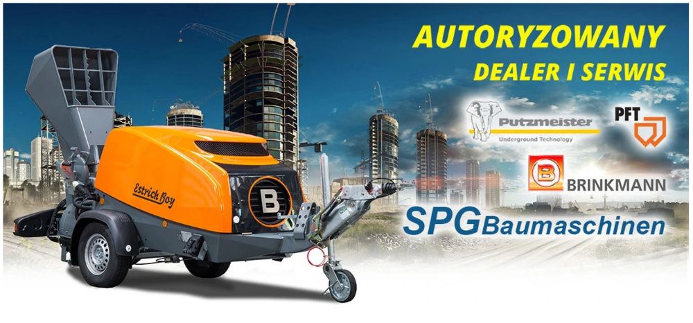 Pompa PG40+mieszarka PGM130 natrysk betonu tynki