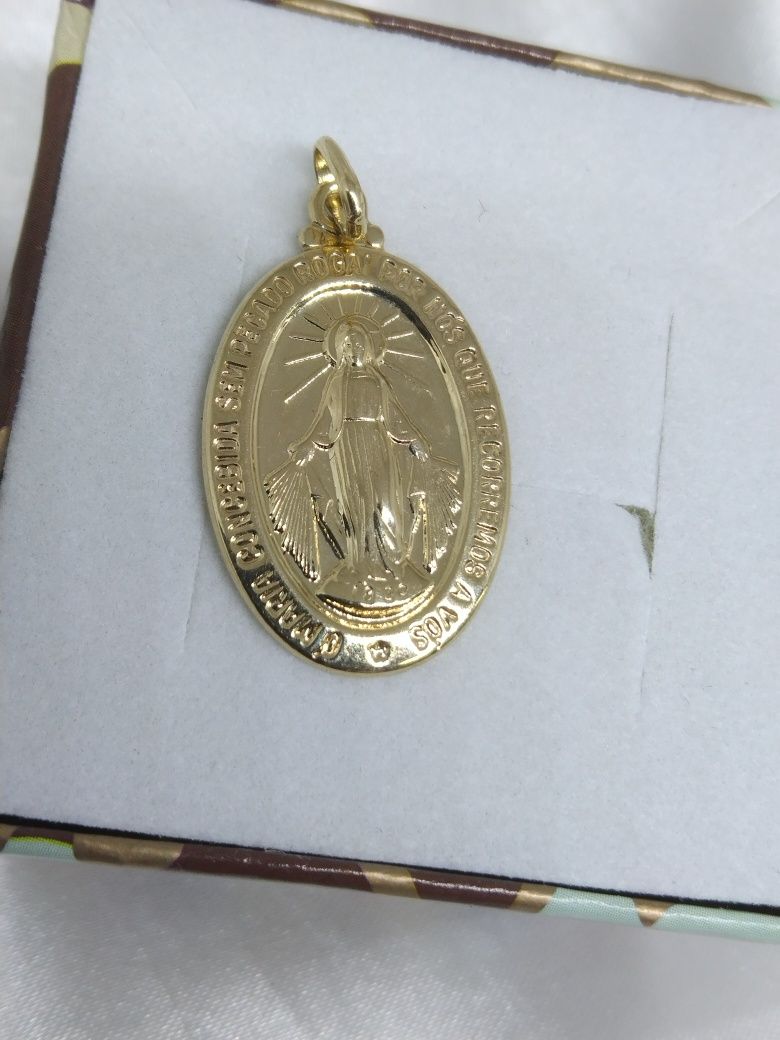 Złoty Cudowny medalik wisiorek, złoto 585