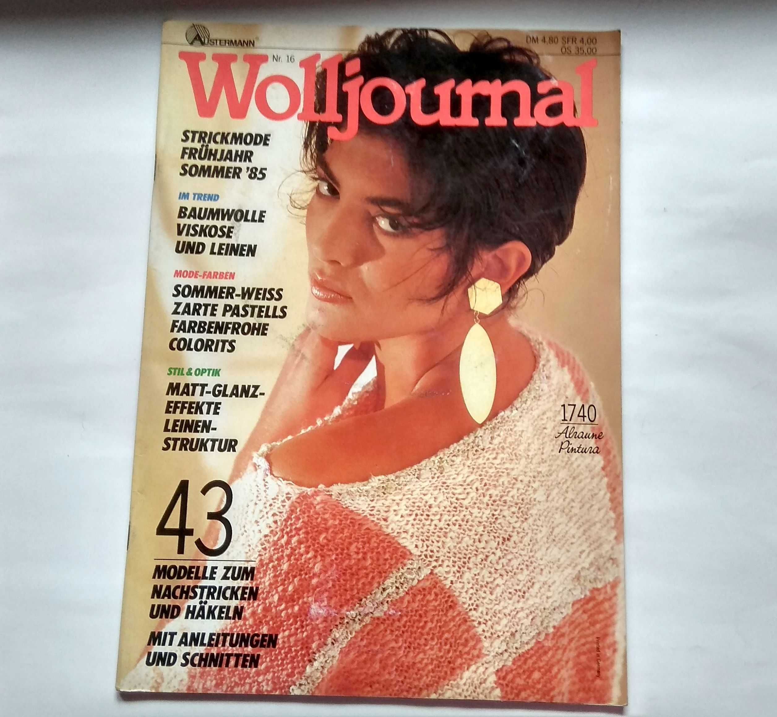 Moda żurnal Wolljournal prace na drutach 85r