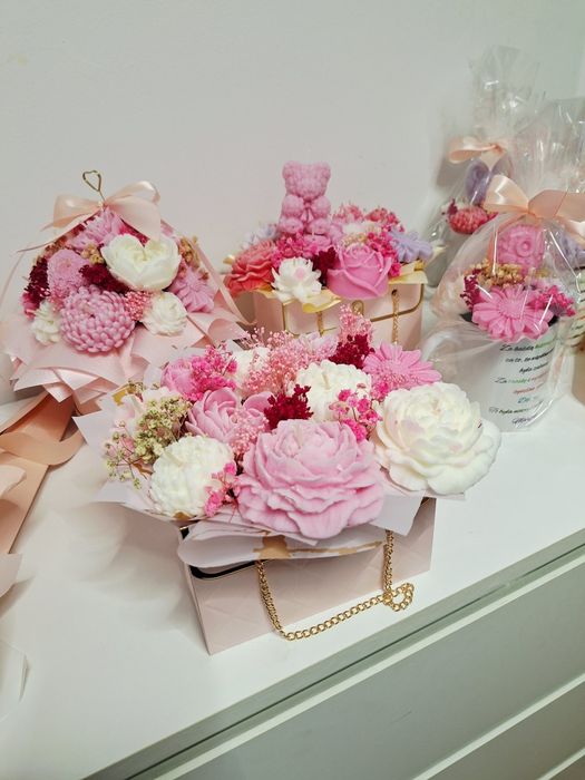 Flowerbox świece Dzień Nauczyciela, urodziny