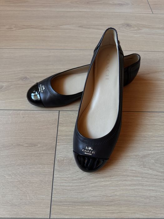 Чорні шкіряні балетки coach оригінал