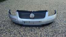 Zderzak Przód Kpl GRILL VW PASSAT B5 LF 00-05.r LA7W Srebrny CHROM