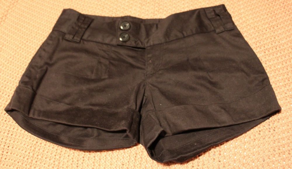 Calções acetinados pretos