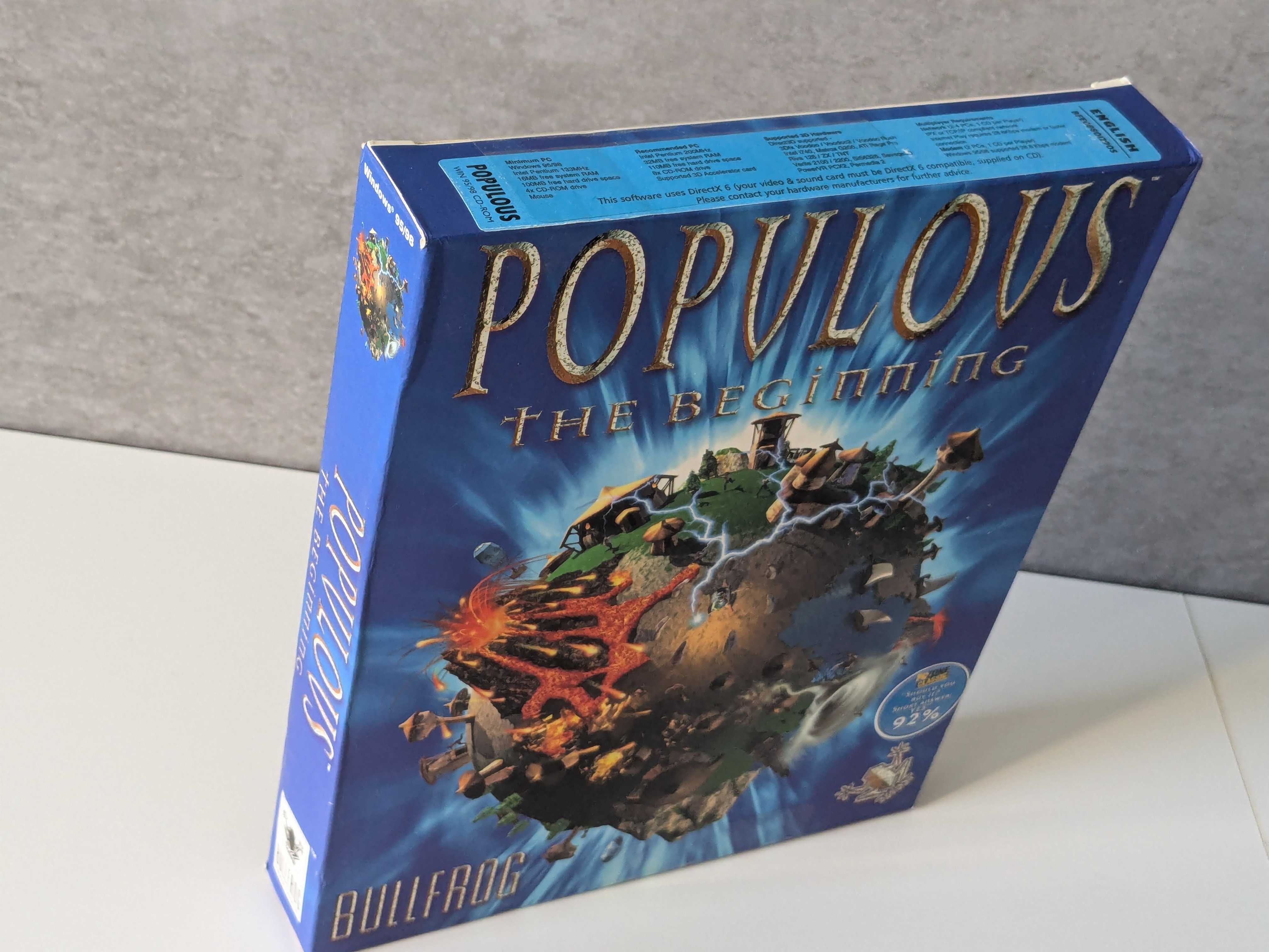 Gra Populous: The Beginning BIG BOX z 1998 r. nowa, plomba PC CD ENG