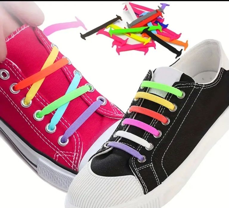 Силіконові шнурки для взуття.Силиконовые шнурки для обуви
