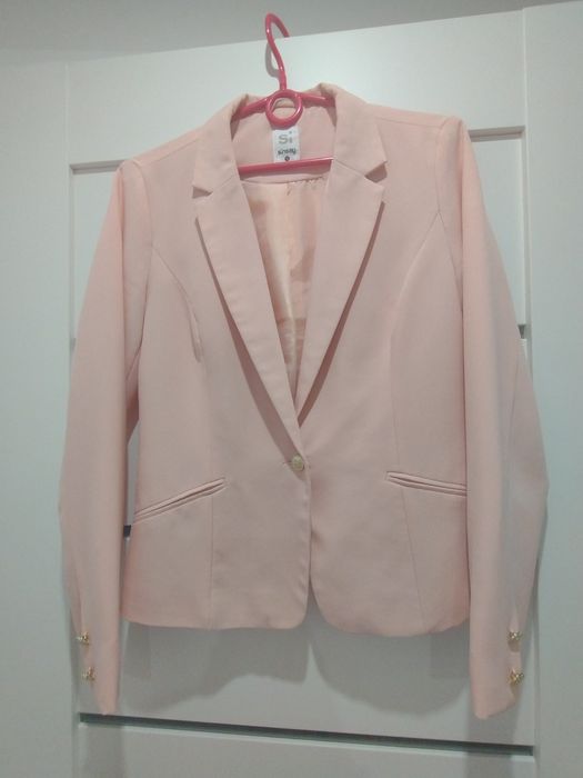 Marynarka żakiet Sinsay S pudrowy róż