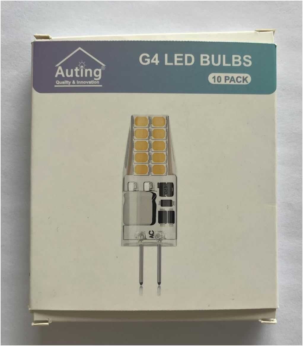 Żarówki LED G4, 10 szt. - 3 W 3000 K, ciepła biel, 300 lm